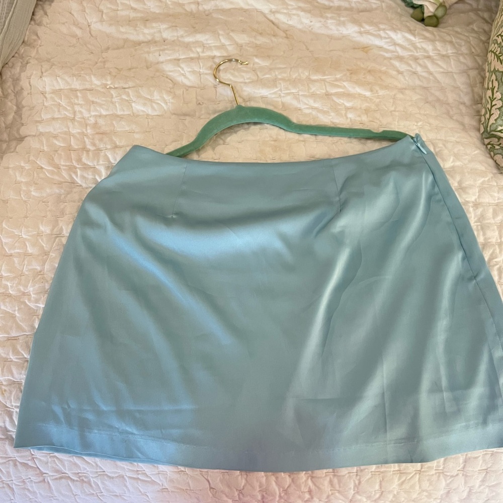 Daily Drills Light Blue Mini Skirt